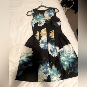 Calvin Klein Floral Navy Cocktail Dress